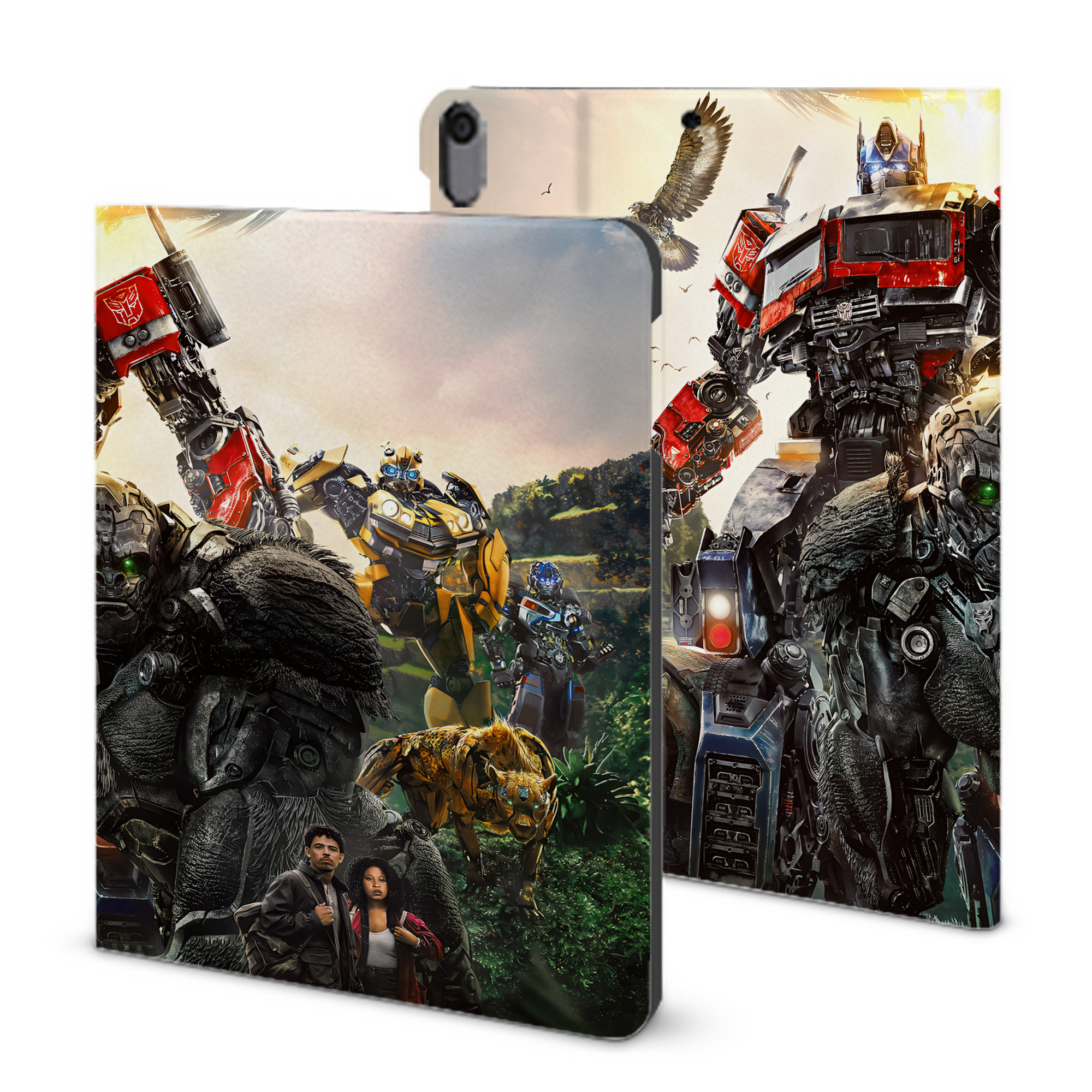 （画像用） Transformers トランスフォーマー IPad ケース ブック型 PUレザー TPU 耐衝撃 軽量 薄型 ペン収納なし 全面保護 IPad 各モデル対応